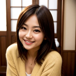고품질, 웃음, 일본의, 아름다운 소녀, 명작, 귀여운 얼굴